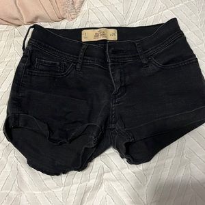 black jean shorts